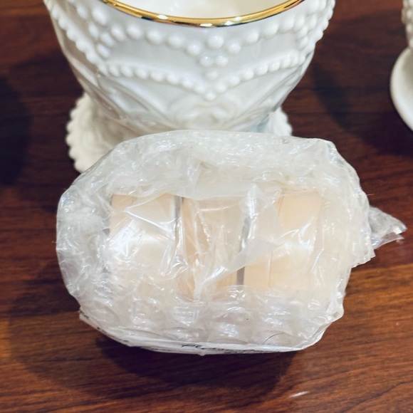 🌟HP🌟New 2010 Classic Lenox Set of 3 Beaded Tea Light Holders with Candles - Picture 14 of 14